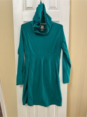 The North Face Teal Long-Sleeve Hooded Dress